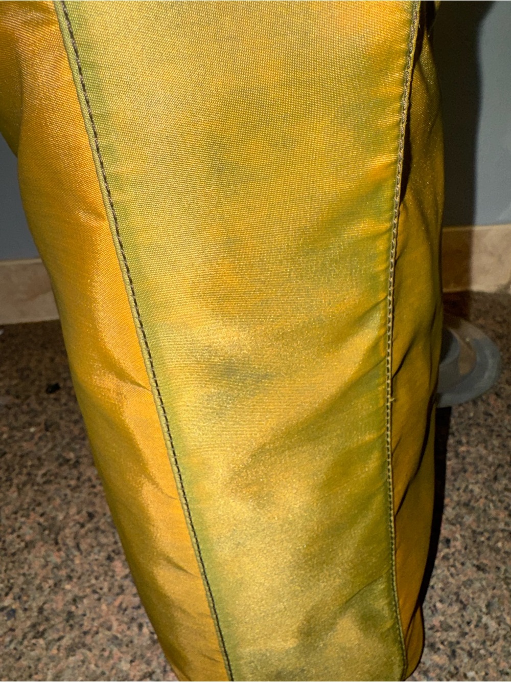 Prada Tessuto Nylon top handle Tote Bag with Clear Lucite Handles (olive green) - Picture 6 of 9